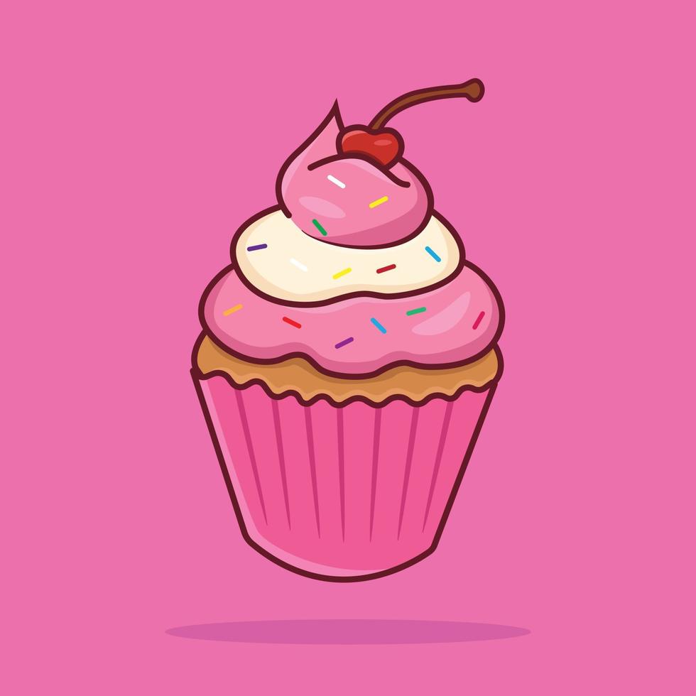 kostenlos Vektor Symbol Cupcake Karikatur Illustration