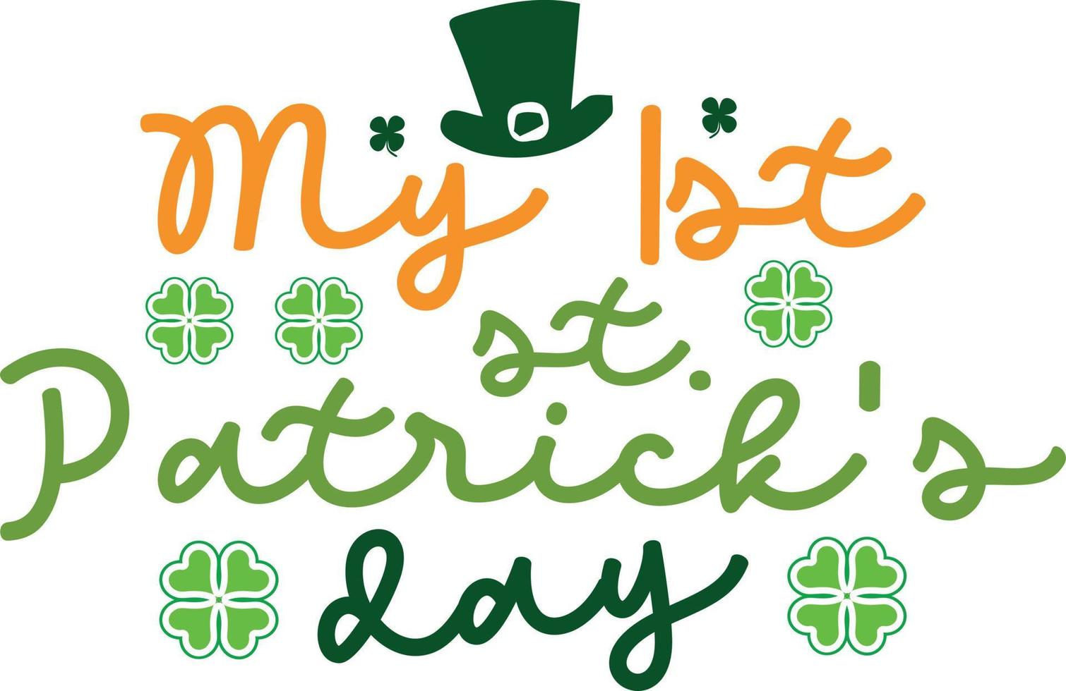 st Patrick's Tag t Hemd Entwurf, st. Patricks Tag svg ,Beschriftung st. Patrick's Tag, T-Shirt Design vektor