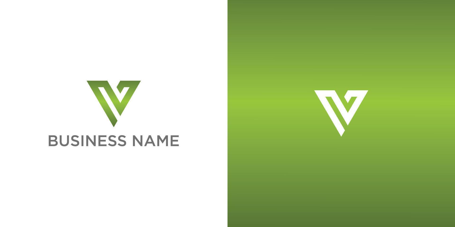 v brev logotyp design minimal stil illustration ikon vektor