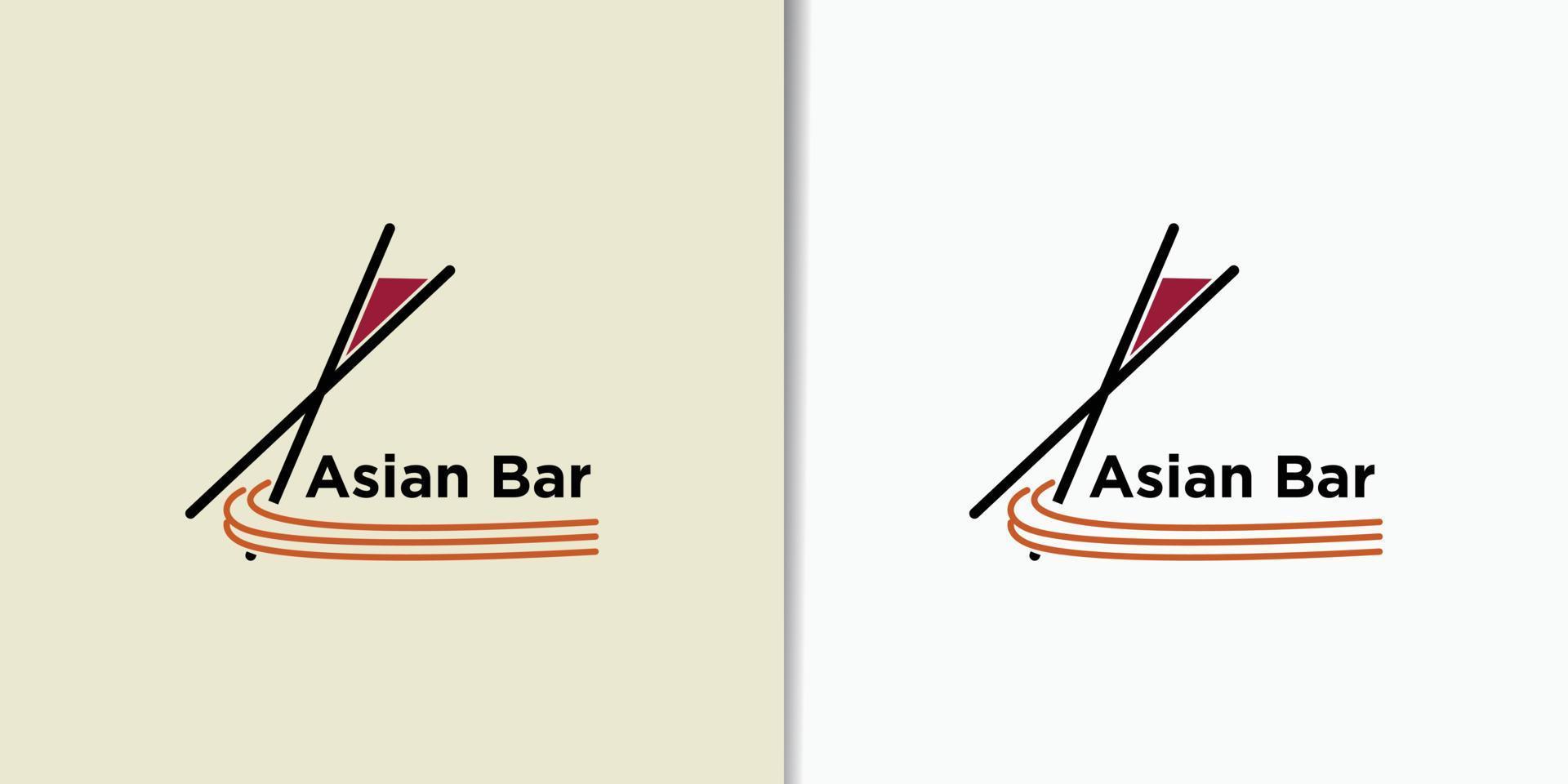 asiatisch Bar und Verein Logo Vektor, Restaurant Logo Vorlage vektor