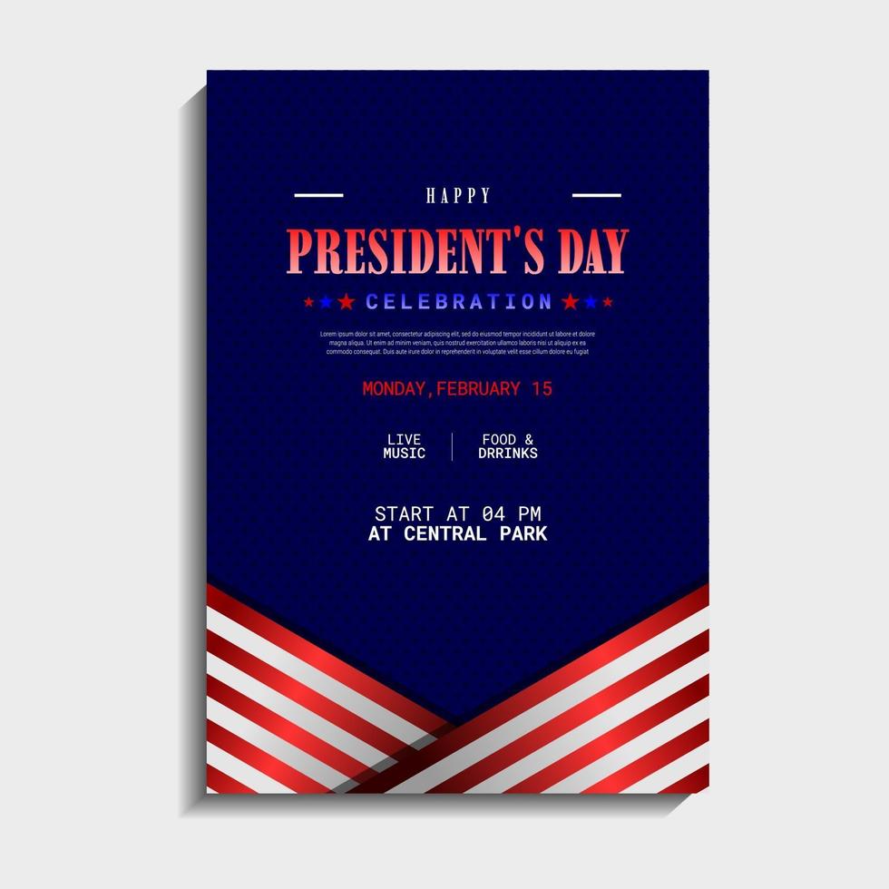 Presidents Day Template Design vektor