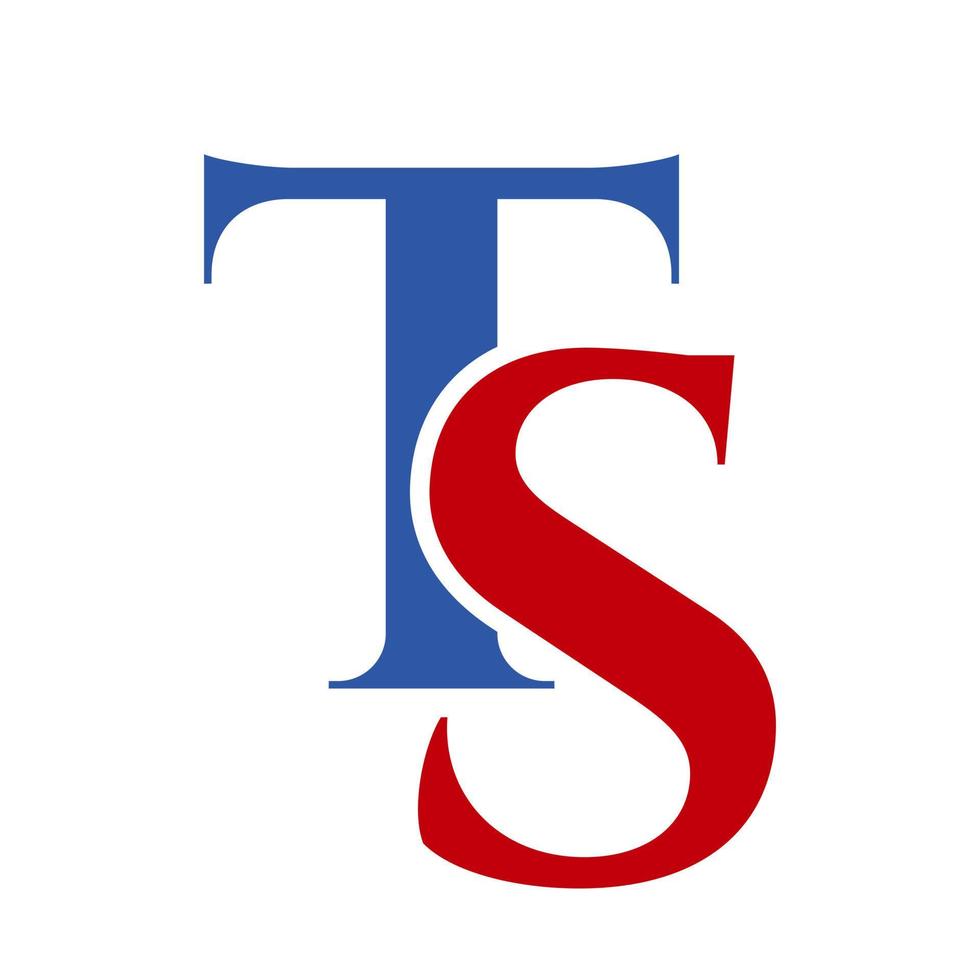 Brief ts Logo. st Logo Luxus Symbol vektor