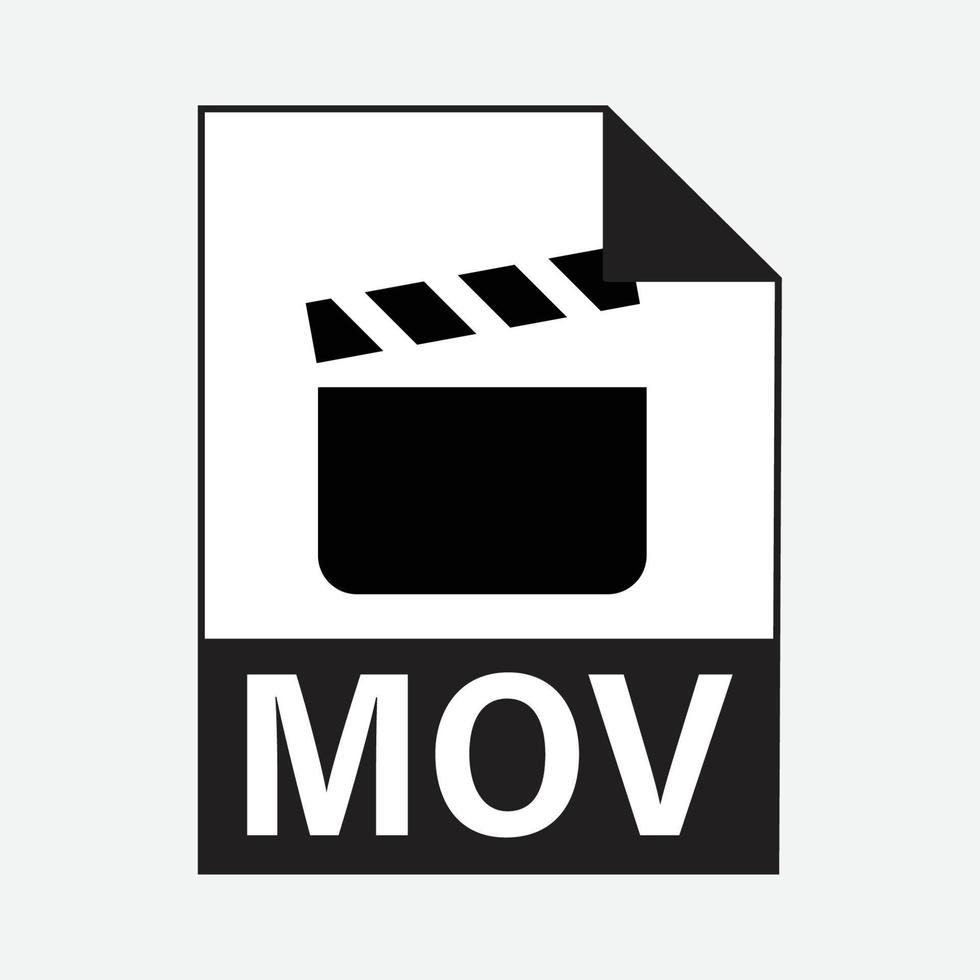 mov Video Datei Formate Symbol Vektor