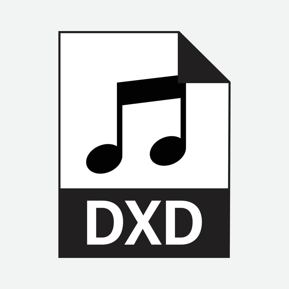 dxd audio fil format ikon vektor