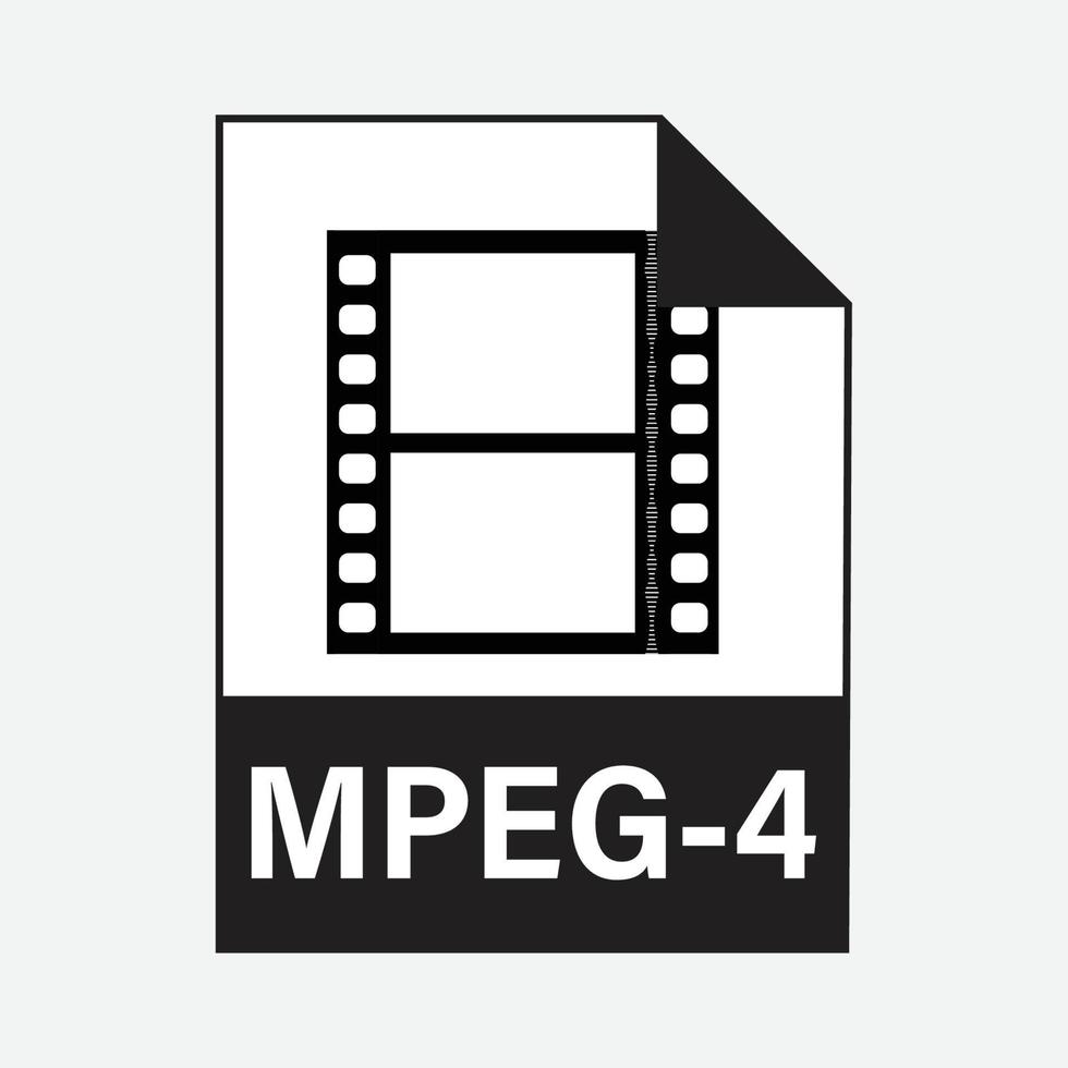 mpeg-4 Video Datei Formate Symbol Vektor