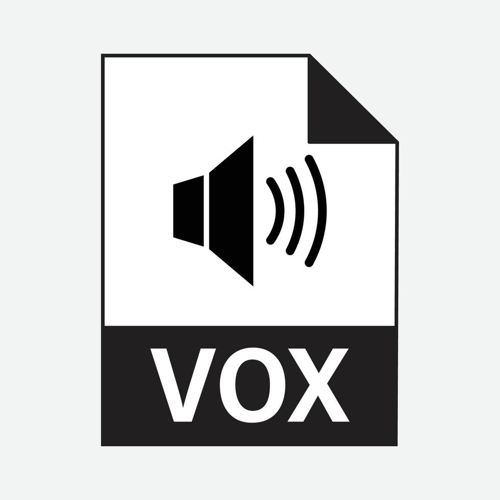 vox audio fil formatera ikon vektor