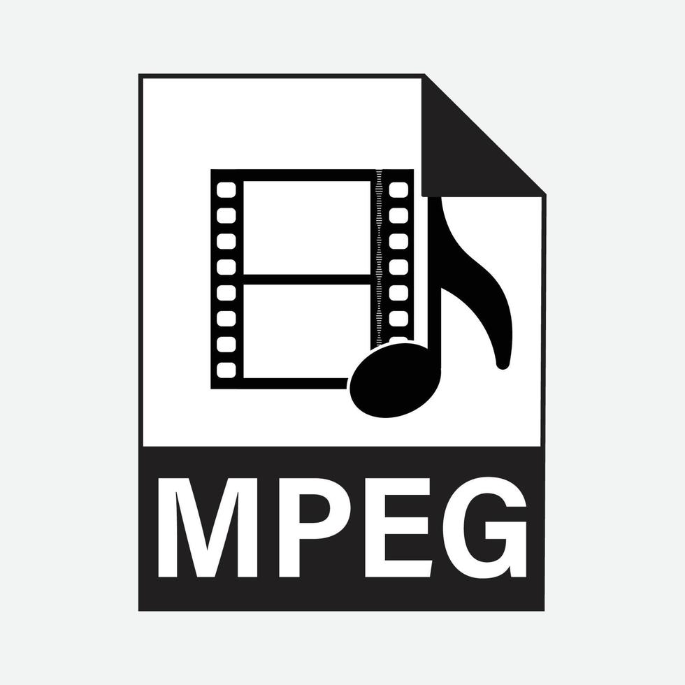 mpeg Video Datei Formate Symbol Vektor
