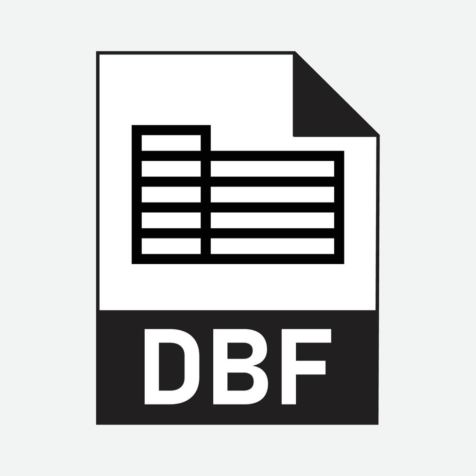 dbf Datei Formate Symbol Vektor kostenlos