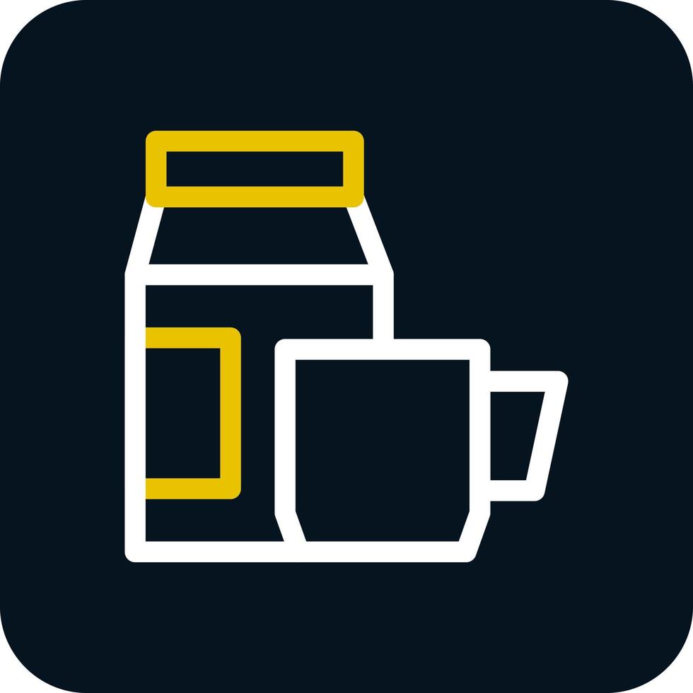 Kaffee-Milch-Vektor-Icon-Design vektor