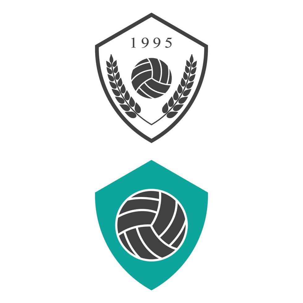 volley boll logotyp vektor och symbol design mall
