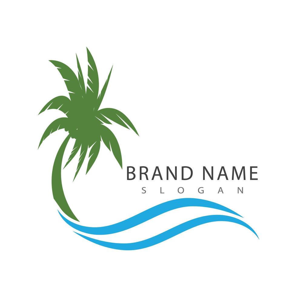 Palme Baum Sommer- Logo und Symbol Vorlage Vektor Design