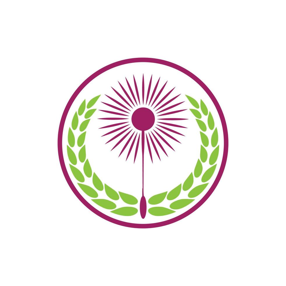 Löwenzahn Blume Logo Vektor und Symbol Vorlage