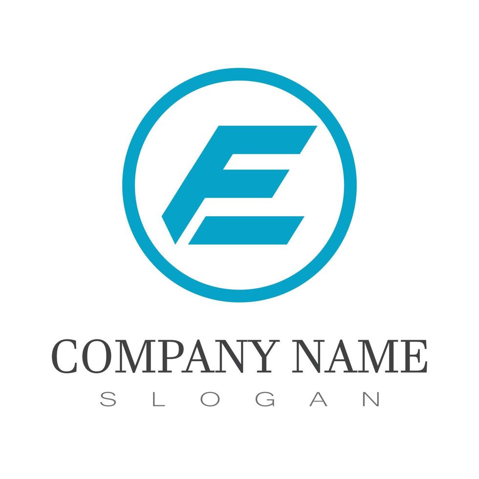 e brev logotyp företag vektor och symbol design