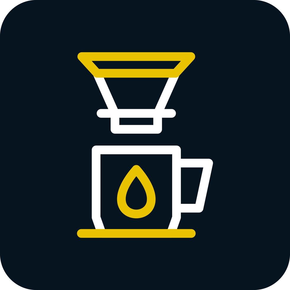 kaffe dripper vektor ikon design