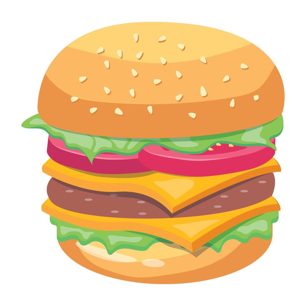 trendig dubbel- burger vektor