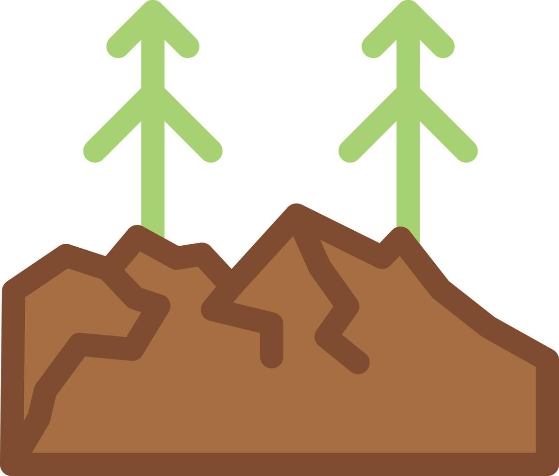 träd kulle vektor illustration på en bakgrund.premium kvalitet symbols.vector ikoner för begrepp och grafisk design.