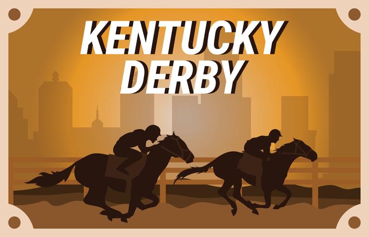 Kentucky Derby Postkarte ClipArt vektor