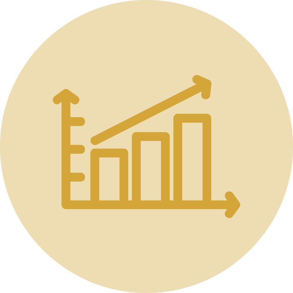 Eskalierendes Balkendiagramm-Vektor-Icon-Design vektor