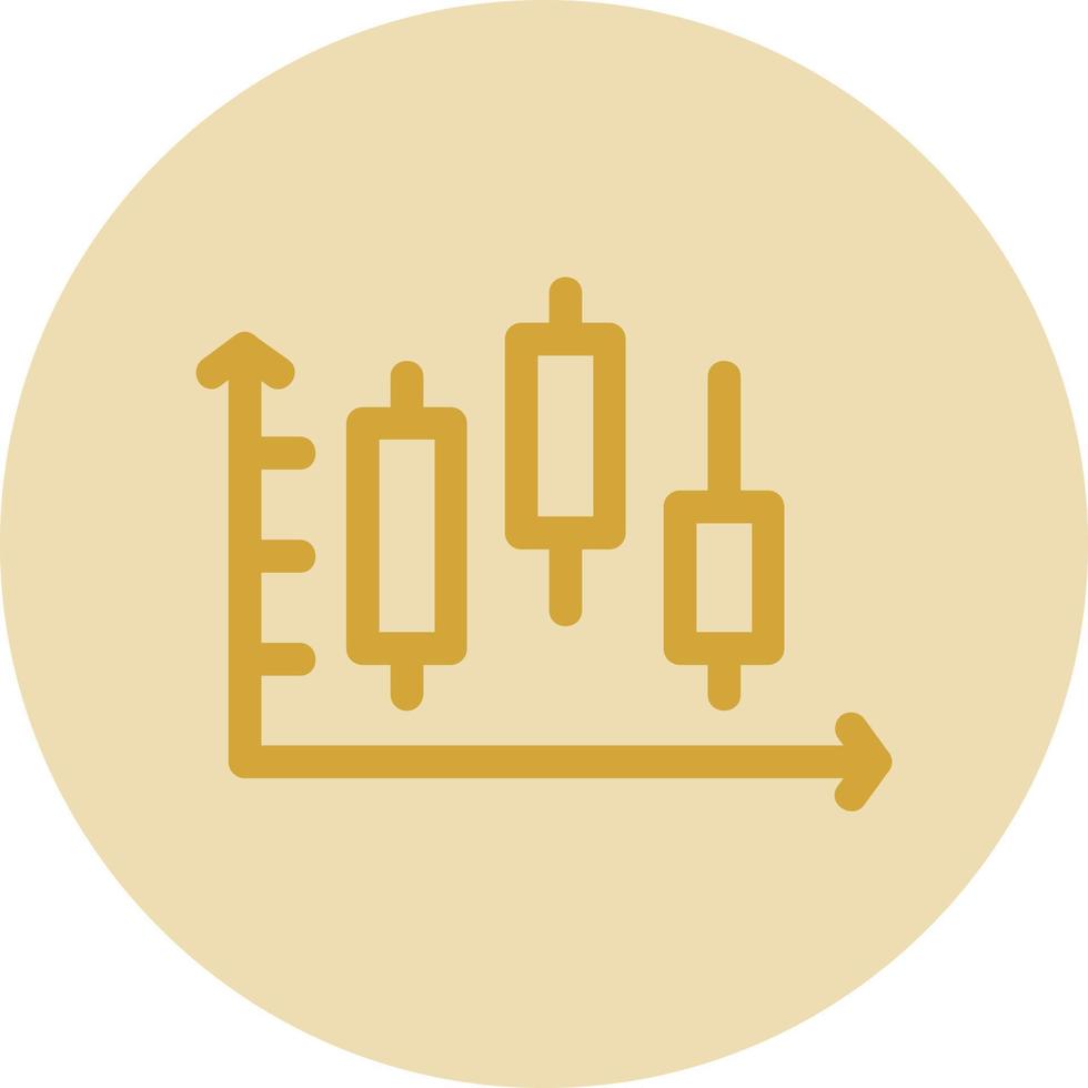 Candlestick-Diagramm-Vektor-Icon-Design vektor