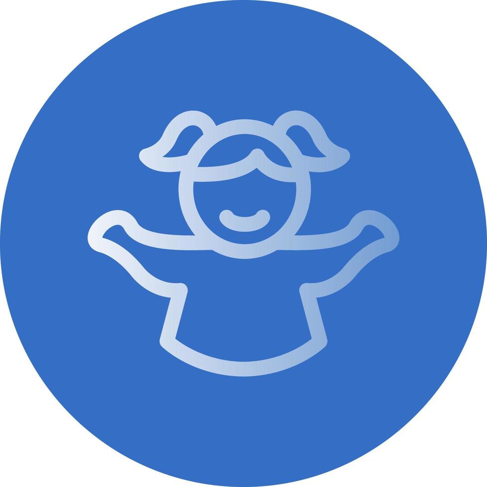 Baby-Mädchen-Vektor-Icon-Design vektor