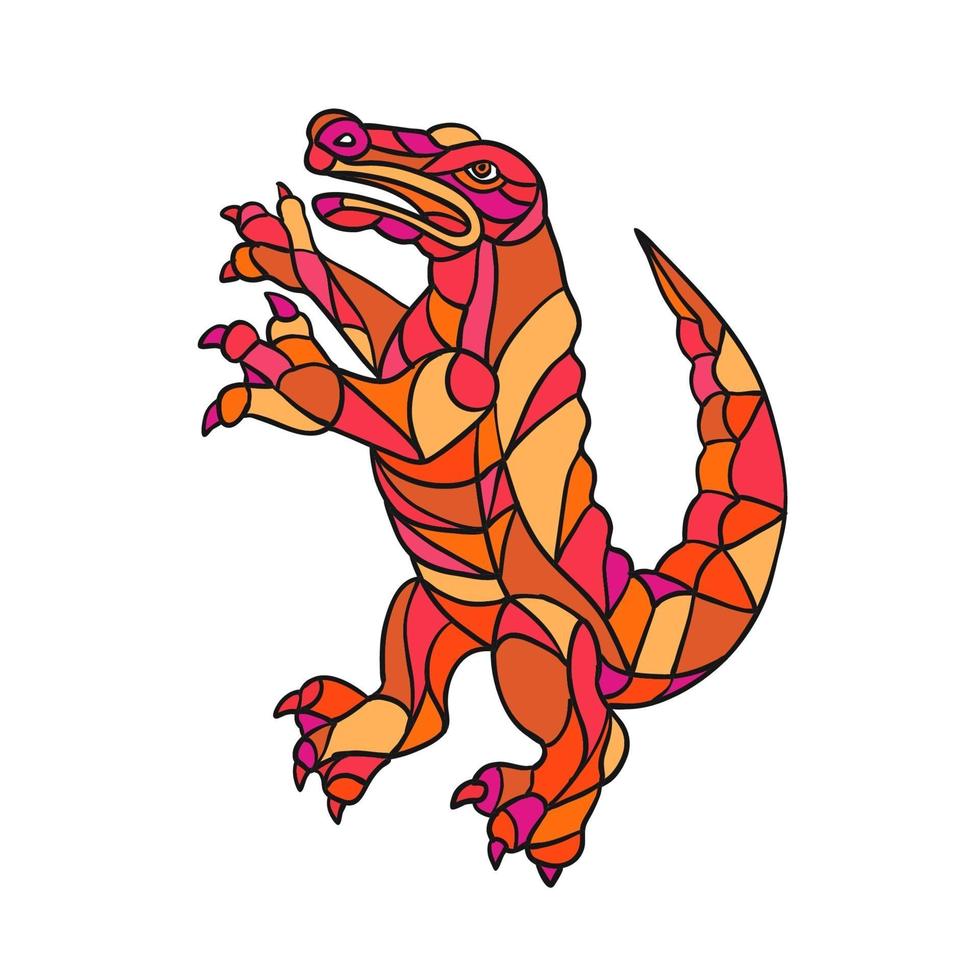 krokodil mosaik färg vektor