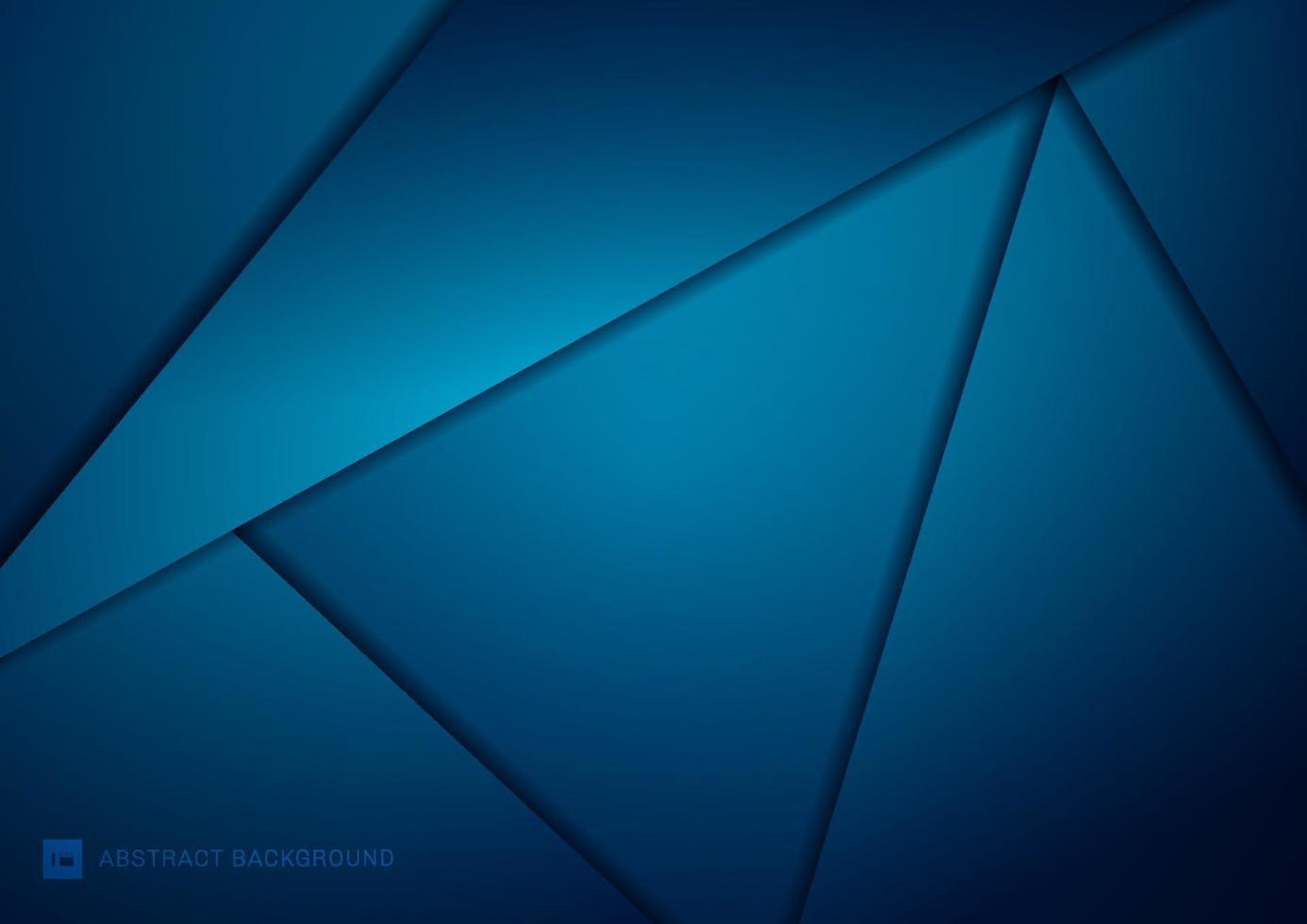 abstrakta geometriska trianglar, modern teknik blå bakgrund. vektor