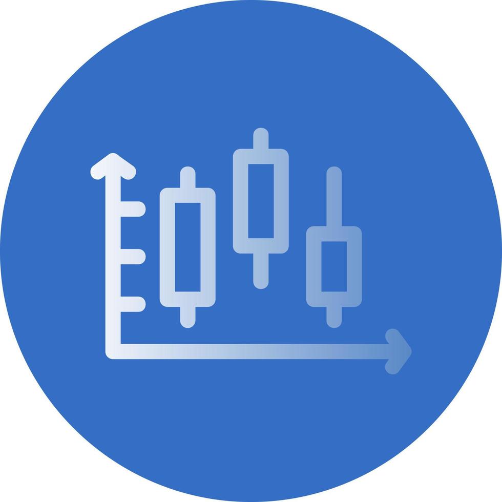 Candlestick-Diagramm-Vektor-Icon-Design vektor