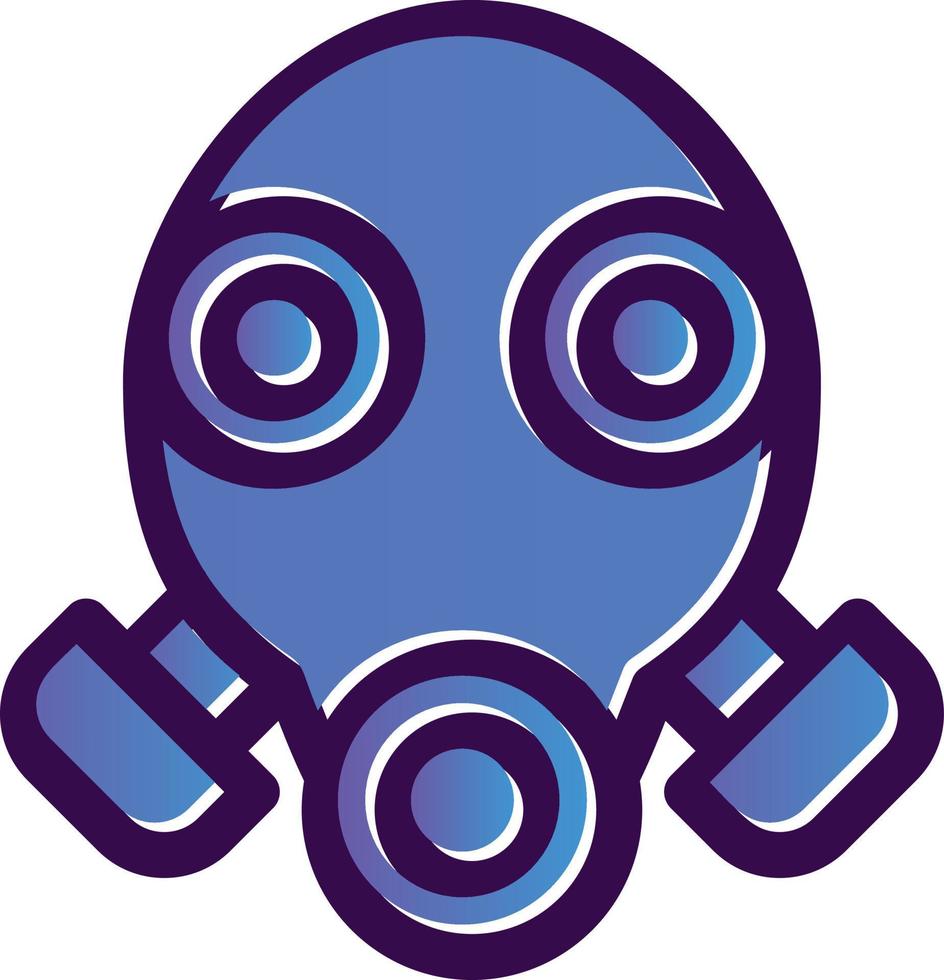 Gasmasken-Vektor-Icon-Design vektor