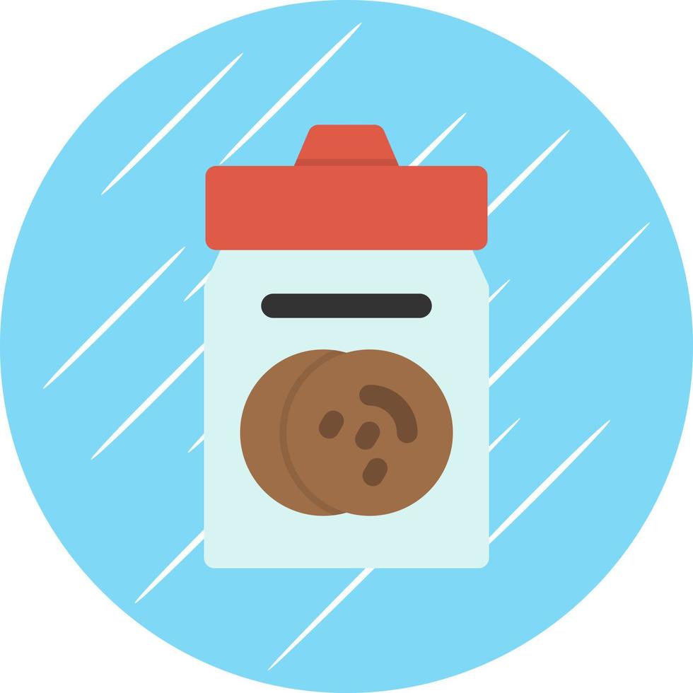 Cookie-Glas-Vektor-Icon-Design vektor