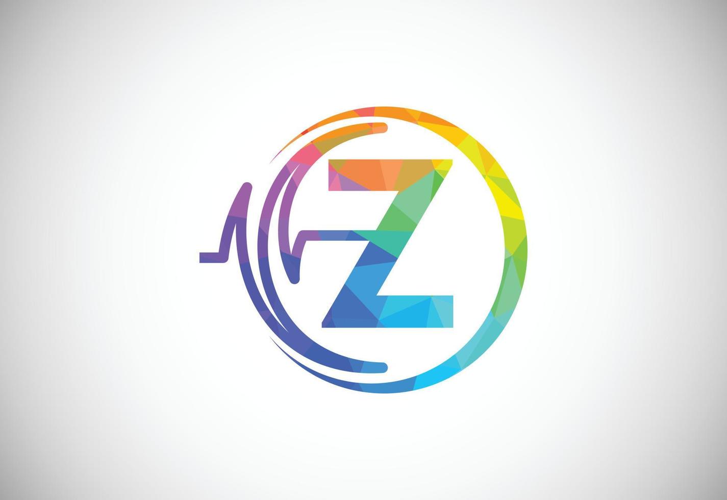 Initiale niedrig poly z Alphabet mit Gesundheit Impuls. Herzschlag Logo Design. Logo zum medizinisch oder Gesundheit Geschäft vektor