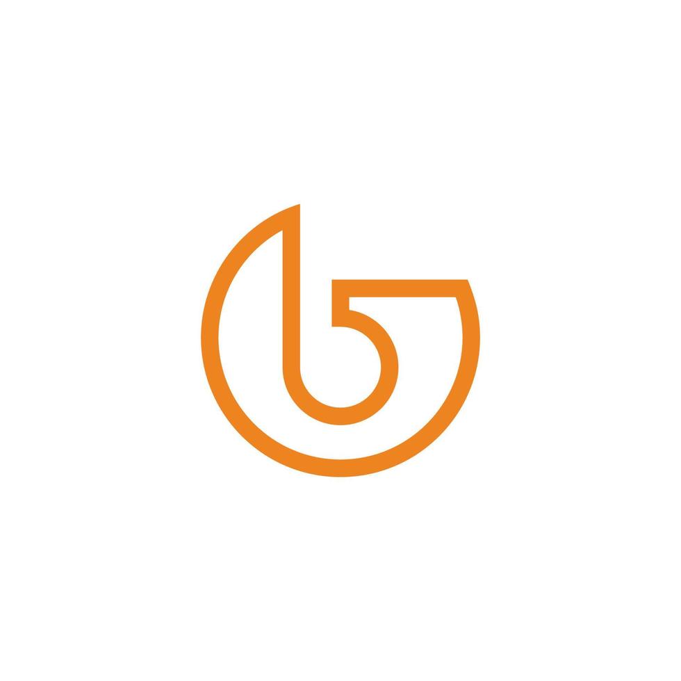 Brief b Kreis dünn Linie einfach Logo Vektor