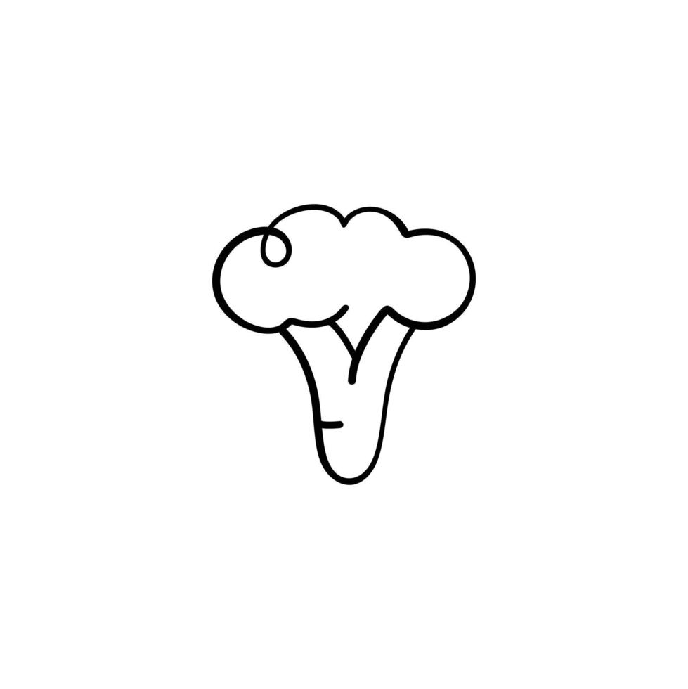 broccoli linje stil ikon design vektor