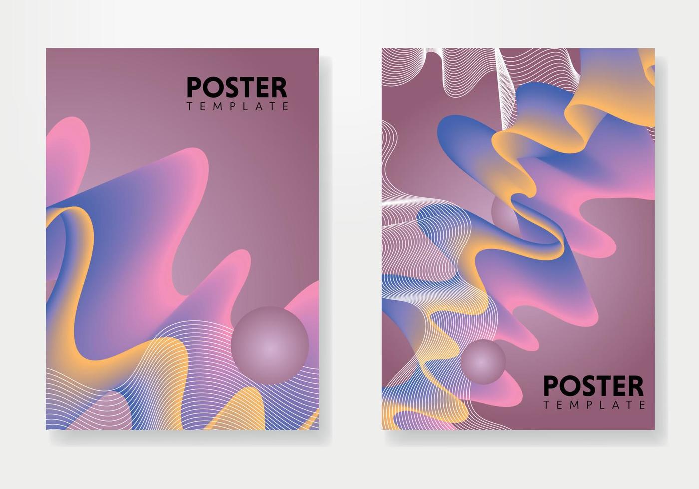 modern Poster Design mit abstrakt Welle und Linien. vektor