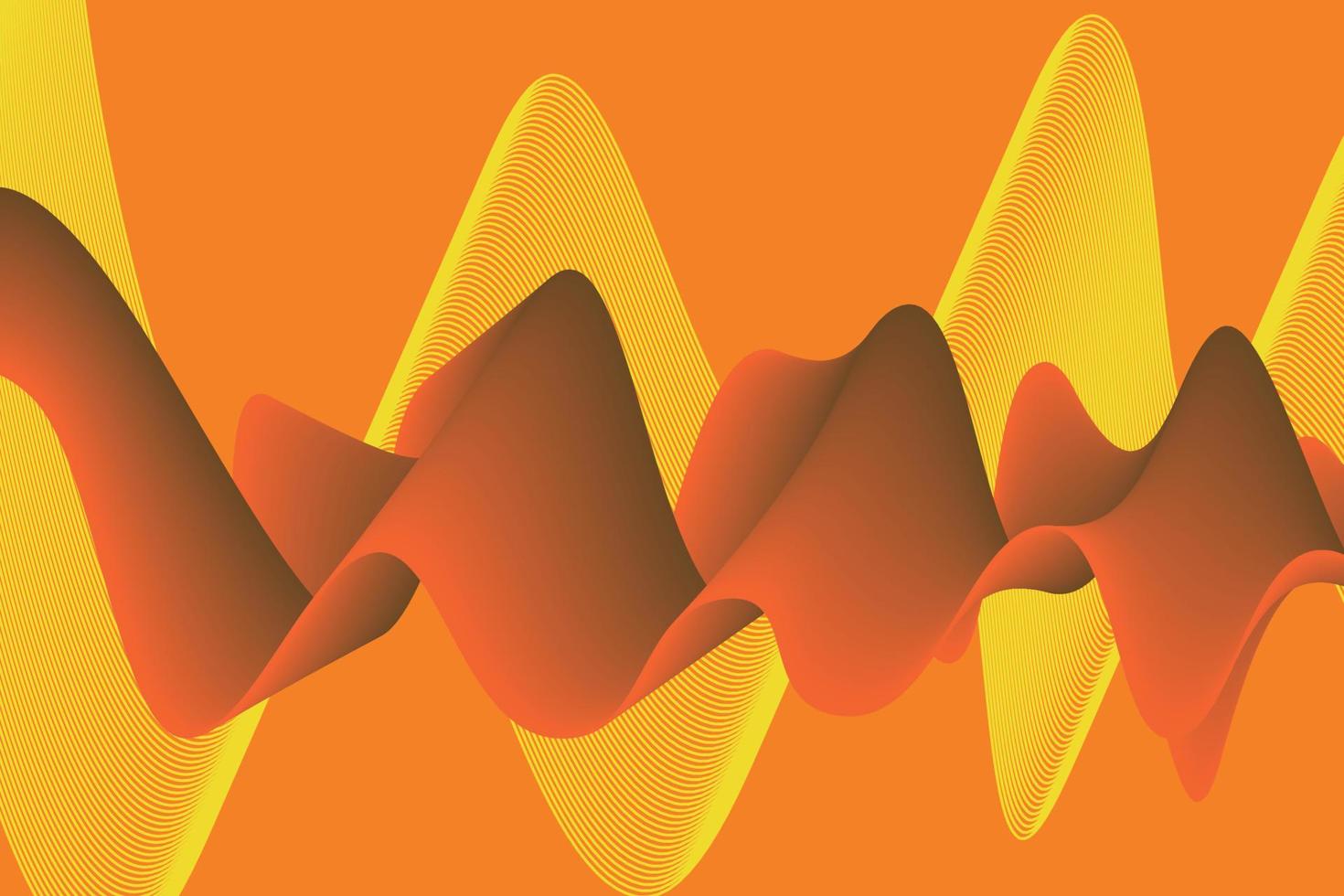 orange lutning Vinka abstrakt bakgrund. modern grafisk för landning sida och dator skrivbordet bakgrund. 3d vektor