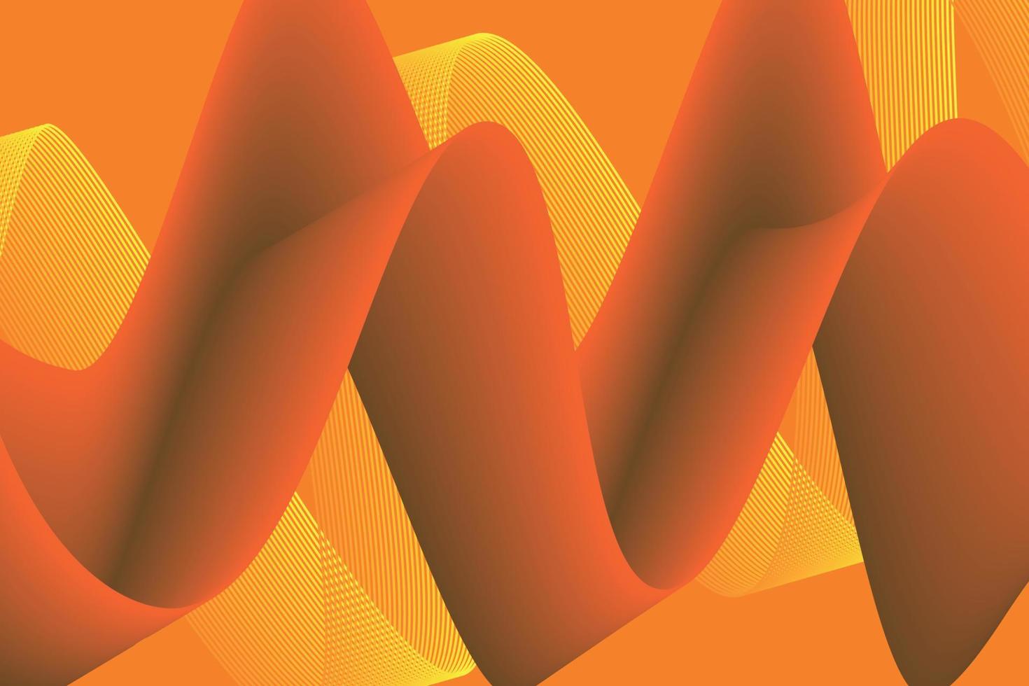 Orange Gradient Welle abstrakt Hintergrund. modern Grafik zum Landung Seite und Computer Desktop Hintergrund. 3d Vektor