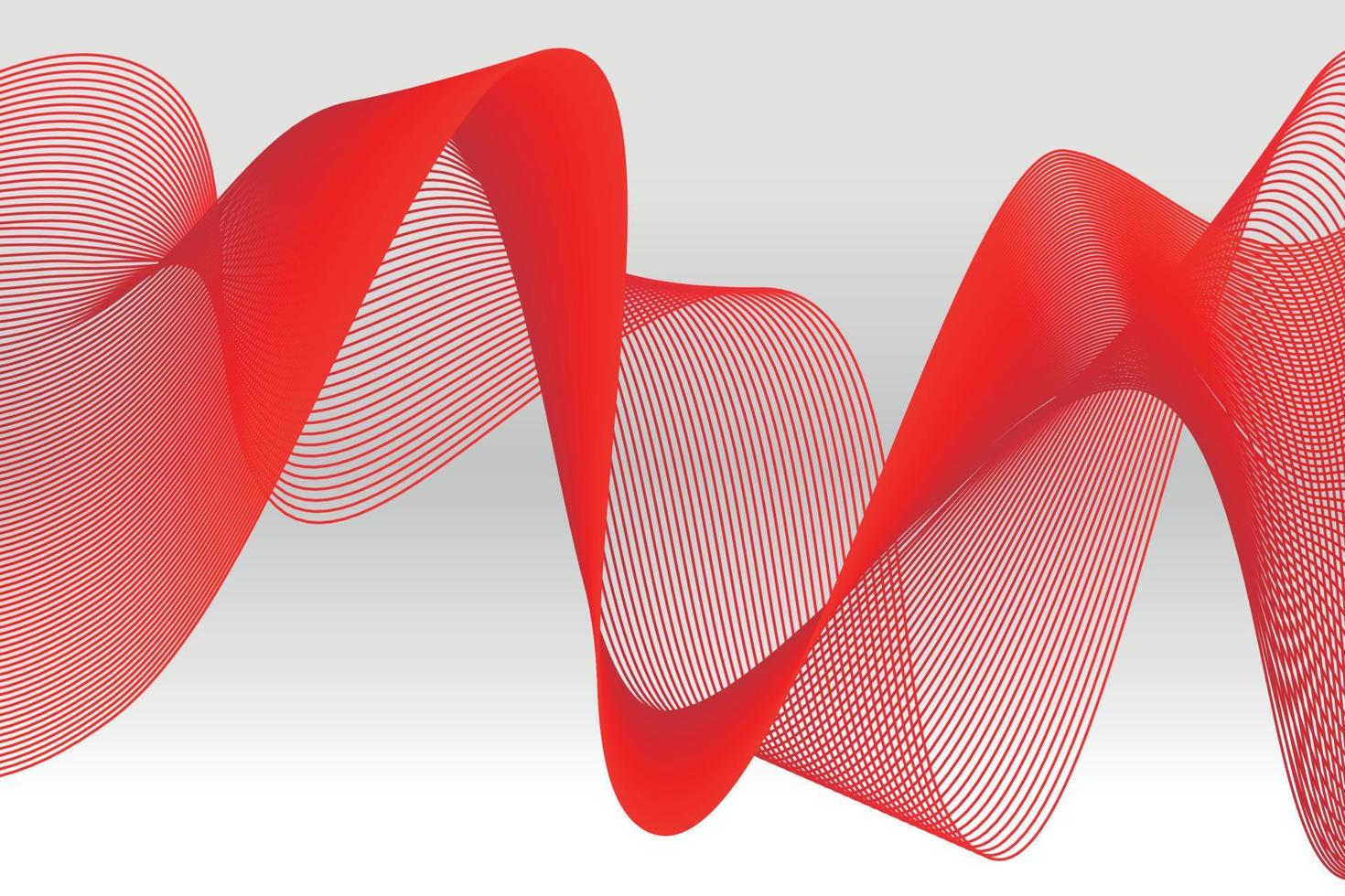 abstrakt rot Licht Linien auf Weiß Hintergrund. abstrakt Welle Hintergrund zum Computer Hintergrund und Landung Buchseite. vektor