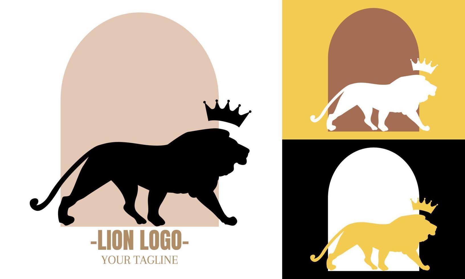 lejon ikon design vektor illustration. lejon logotyper begrepp