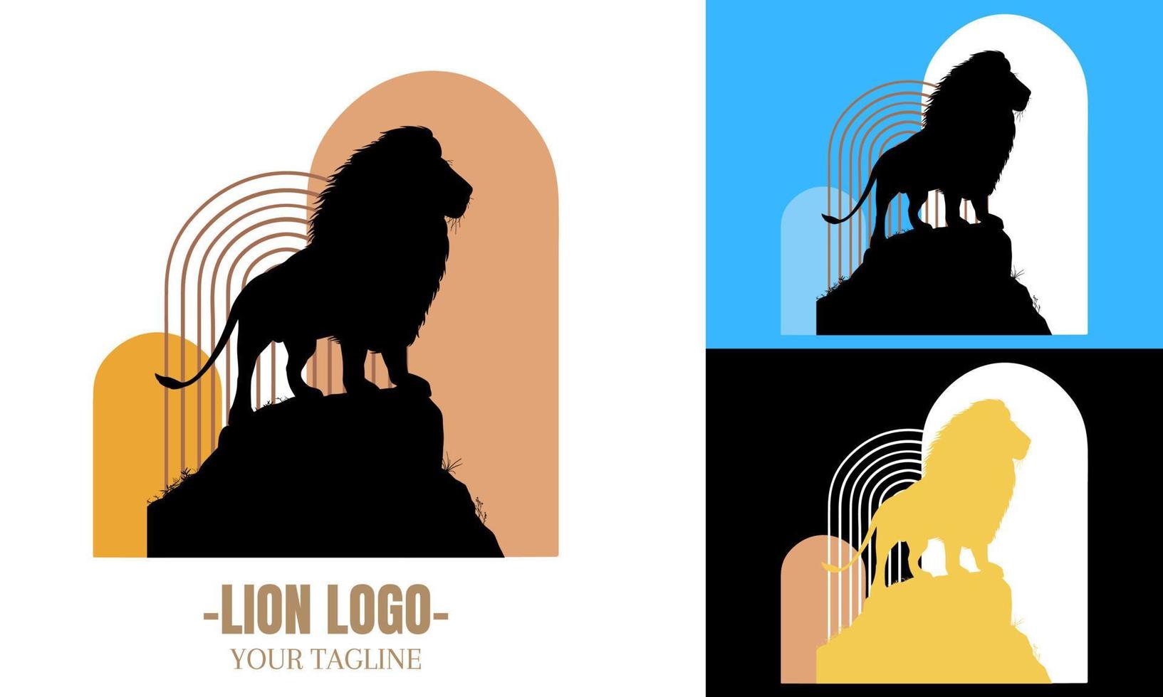 Löwe Logo Vektor Design Illustration. modern Stil