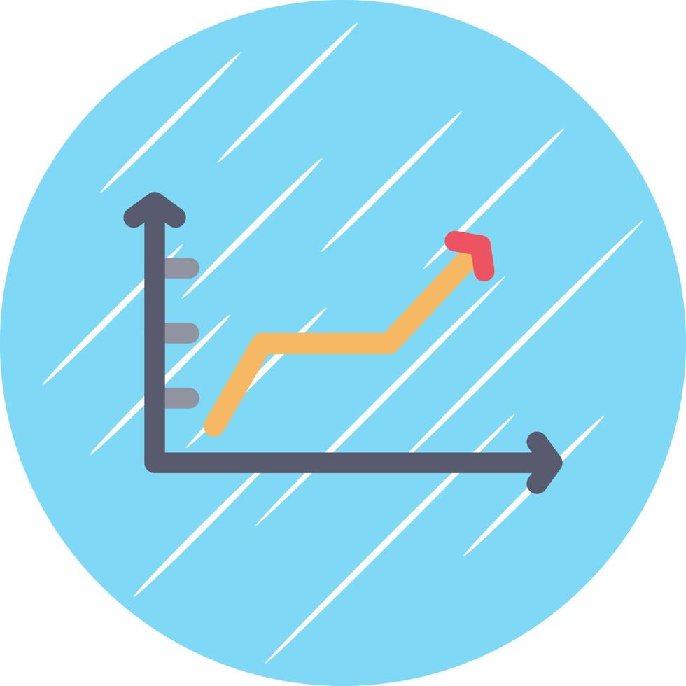 steigendes Liniendiagramm-Vektor-Icon-Design vektor