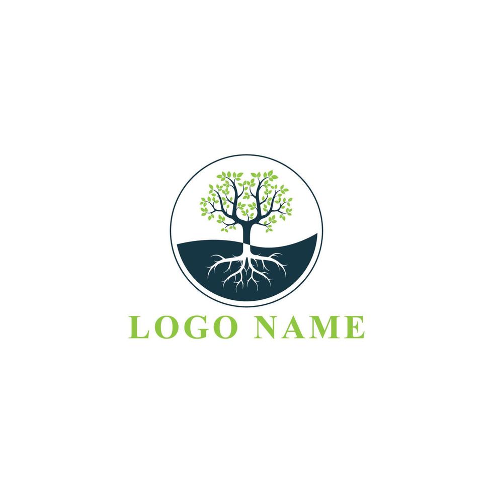 Vektor abstrakt beschwingt Baum Logo Design
