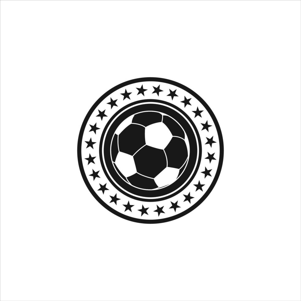 Ball im Fußball Logo im Vektor