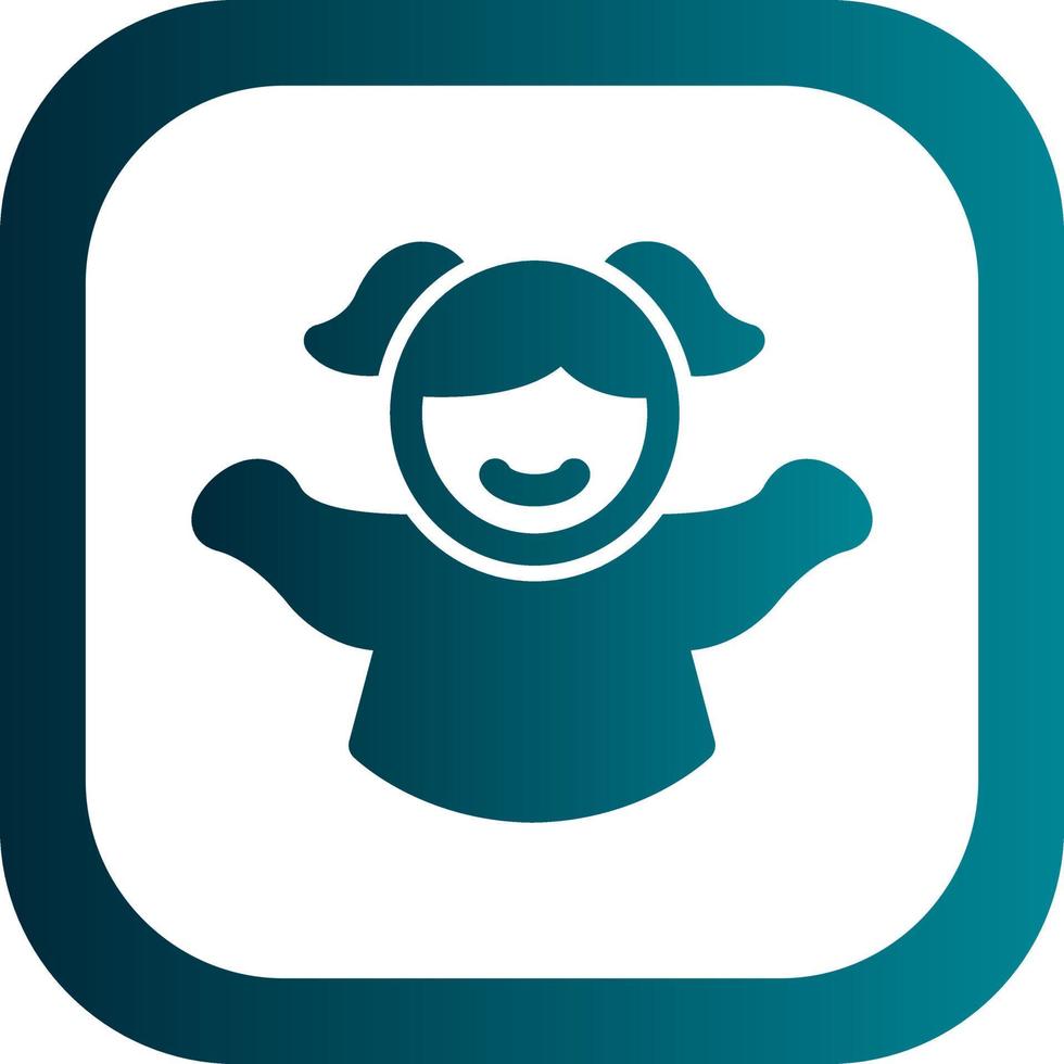 Baby-Mädchen-Vektor-Icon-Design vektor
