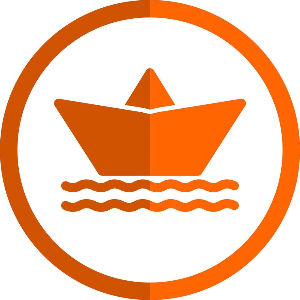 Papierboot-Vektor-Icon-Design vektor