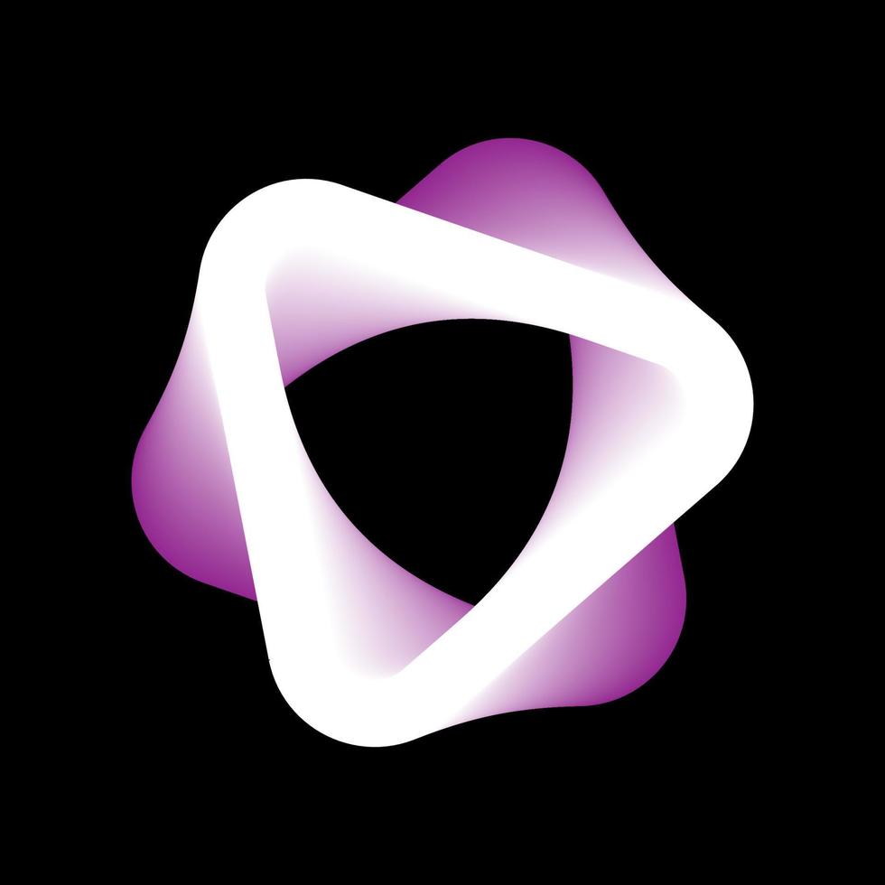 lila Mischung Licht Dreieck Logo Vektor