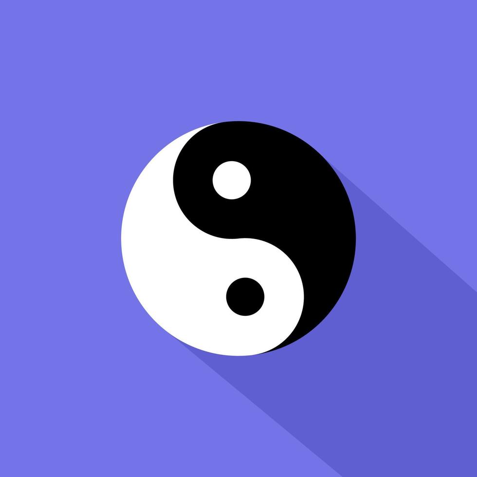 Yin und Yang Kreis Symbol Vektor