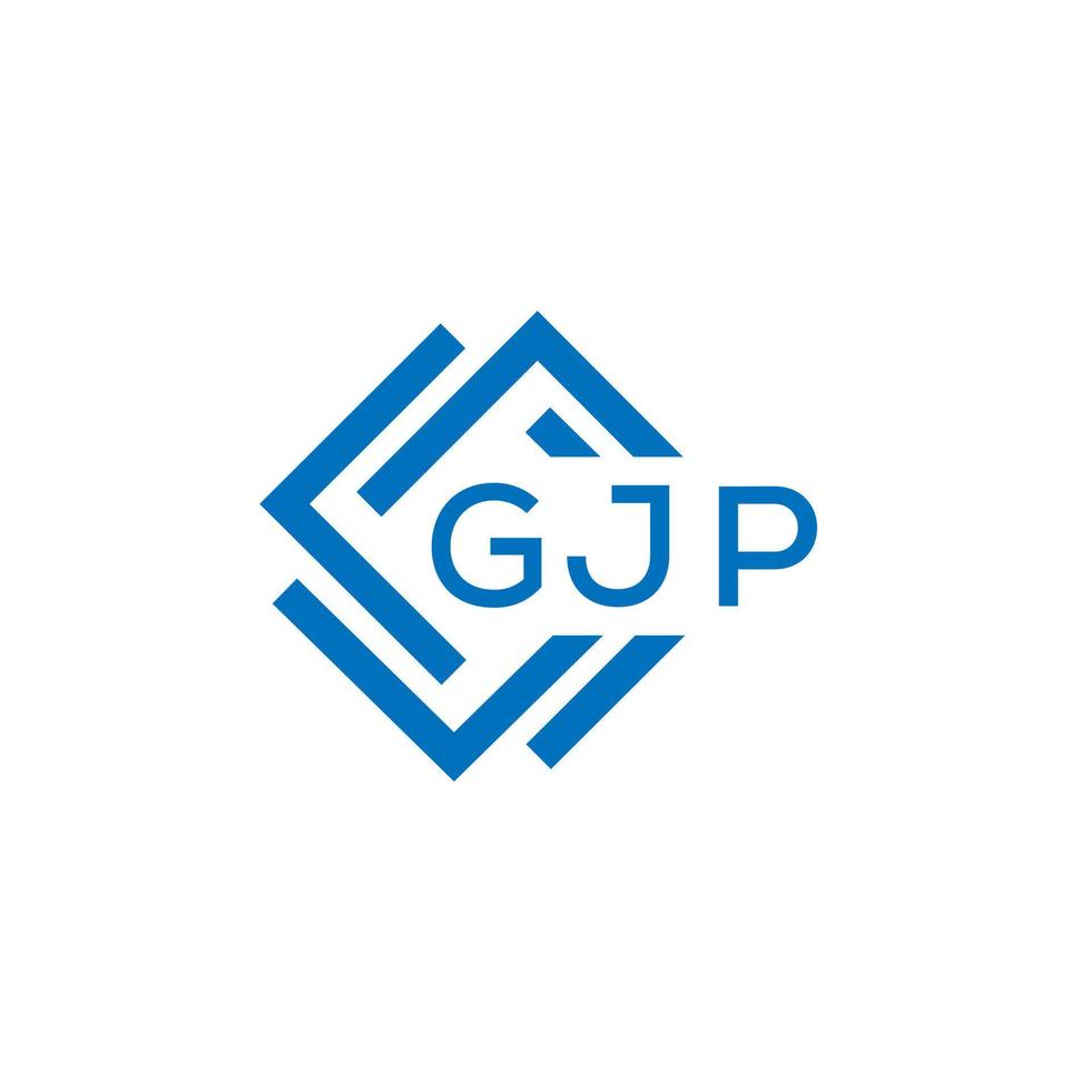 gjp Brief Logo Design auf Weiß Hintergrund. gjp kreativ Kreis Brief Logo Konzept. gjp Brief Design. vektor