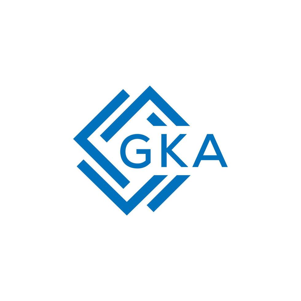 gka Brief Logo Design auf Weiß Hintergrund. gka kreativ Kreis Brief Logo Konzept. gka Brief Design. vektor