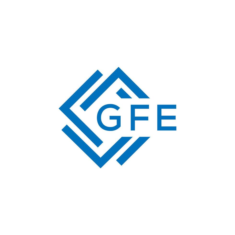 gfe brev design.gfe brev logotyp design på vit bakgrund. gfe kreativ cirkel brev logotyp begrepp. gfe brev design. vektor