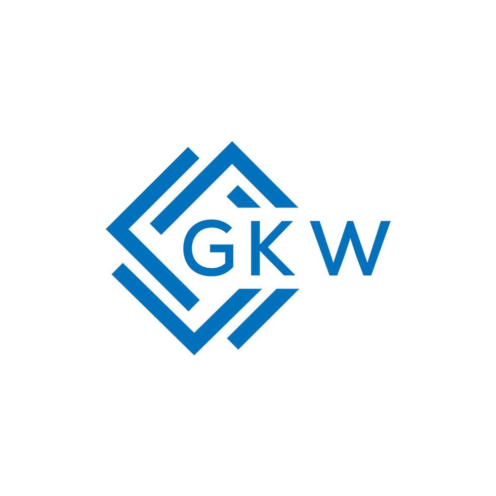 gkw Brief Logo Design auf Weiß Hintergrund. gkw kreativ Kreis Brief Logo Konzept. gkw Brief Design. vektor