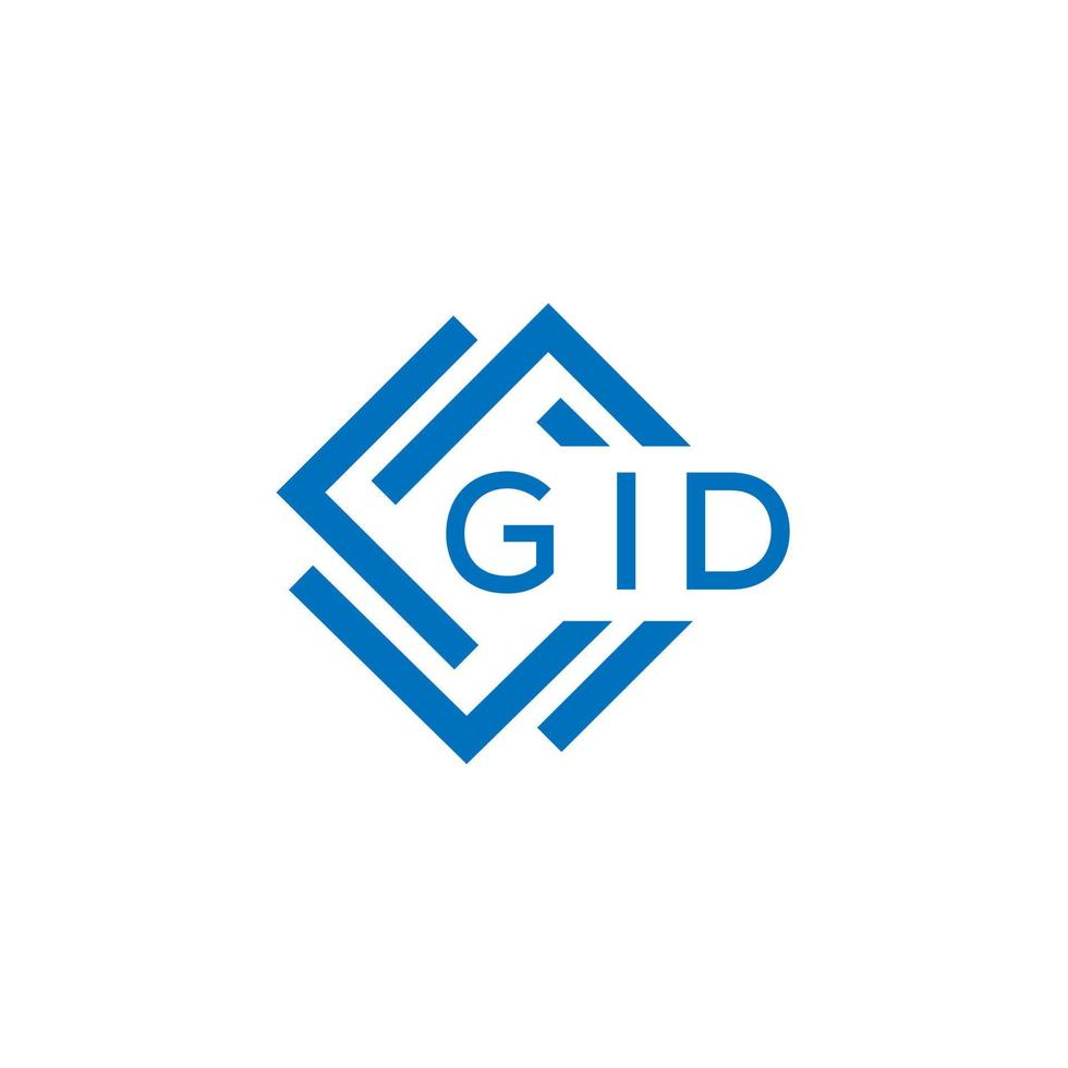 gid kreativ cirkel brev logotyp begrepp. gid brev design.gid brev logotyp design på vit bakgrund. gid vektor